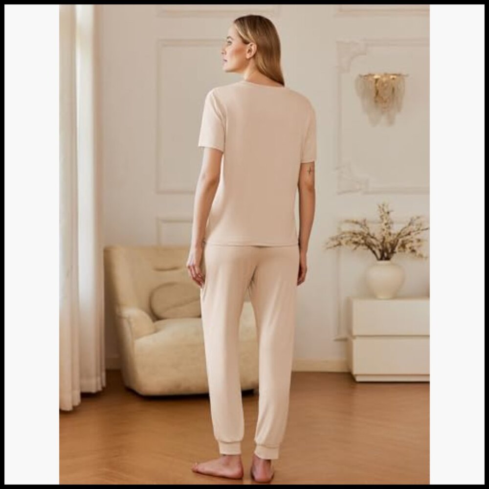 Polyester Lounge Set With Pockets, 2-Pack Pajamas - image 3